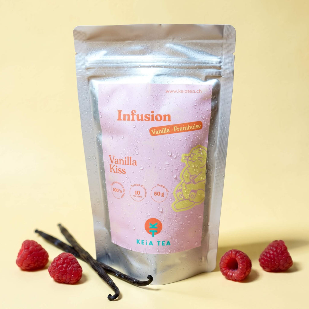 Infusion vanille et framboise sans théine Vanilla Kiss KEiA TEA- sachet 50g