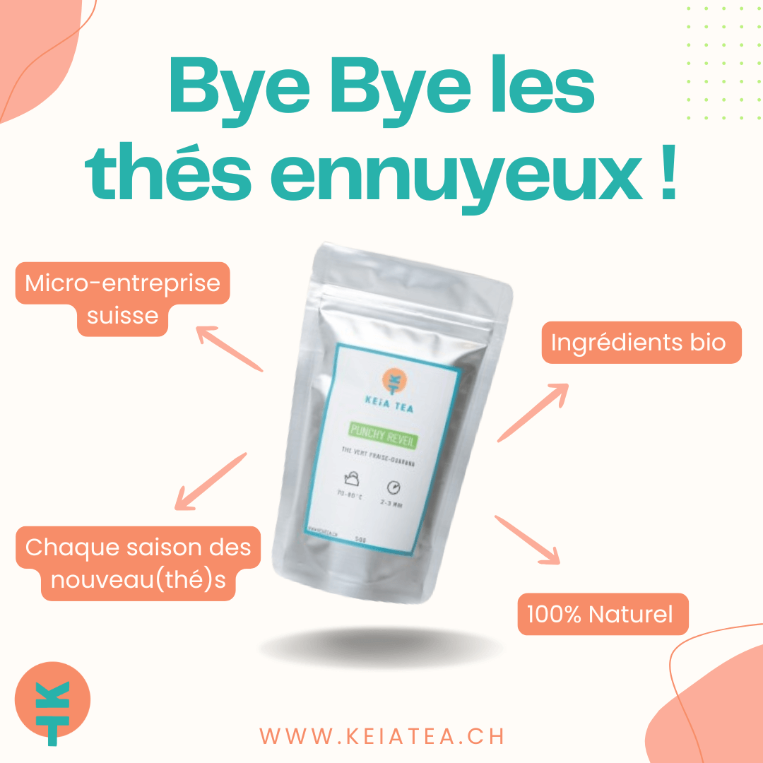 Thés et infusions en vrac et bio de la boutique de thé Keia Tea en Suisse